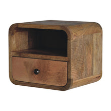 Load image into Gallery viewer, Curved Upper Slot Floating Nightstand
