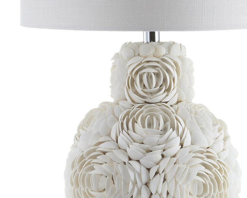 Novelty Table Lamp With Drum Shade - Cream / White