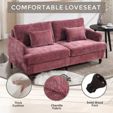Load image into Gallery viewer, Mid Century Modern Chenille Fabric Loveseat Sofa, 2 Seat Upholstered Couch
