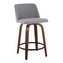 Load image into Gallery viewer, Toriano - Mid Century Modern, Fixed Height Counter Stool &amp; Swivel And Round Footrest (Set of 2)
