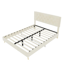 Load image into Gallery viewer, Upholstered Bed With Tufted Headboard
