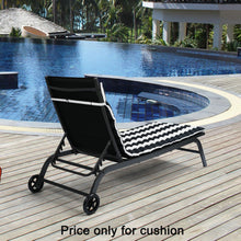 Load image into Gallery viewer, Outdoor Lounge Chairs (Set of 2), Cushion Replacement Patio Funiture Seat Cushion Chaise Lounge Cushion - Black / White

