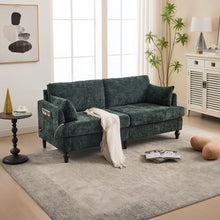 Load image into Gallery viewer, Chenille 2 Seater Sofa With LED Light, USB Charging Port, And Storage Bag
