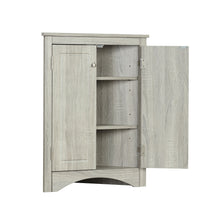 Load image into Gallery viewer, Triangle Bathroom Storage Cabinet With Adjustable Shelves, Freestanding Floor Cabinet - Oak
