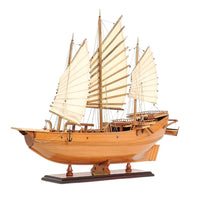 Load image into Gallery viewer, Hand Painted Model Boat Tabletop Sculpture (401202) - Brown
