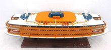 Load image into Gallery viewer, Staten Island Ferry Boat Hand Painted Decorative Boat - Maroon
