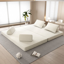 Load image into Gallery viewer, Multifunctional Convertible Sofa Bed With 2 Tumbler Backrests And 2 Pillows, Deep Seat Couch
