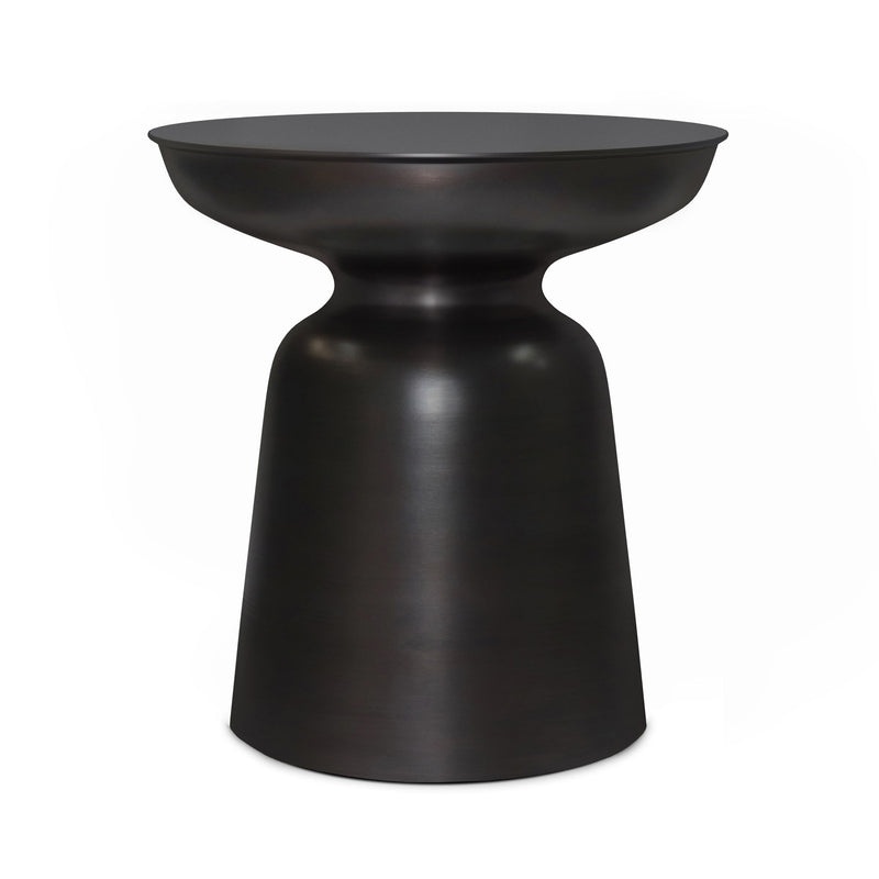 Round End Table Metal - Copper