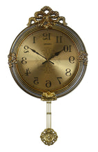 Load image into Gallery viewer, Silent Pendulum Ornate Round Wall Clock (626560) - Gold / Silver
