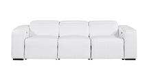 Load image into Gallery viewer, Top Grain Leather Reclining Metal USB Sofa (720390) - White
