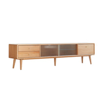 Load image into Gallery viewer, TV Cabinet With Chinese Changhong Glass Doors, Two Drawer Storage Space TV Standing
