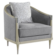 Load image into Gallery viewer, Fernando - Chair With Pillow - Gray Chenille &amp; Champagne
