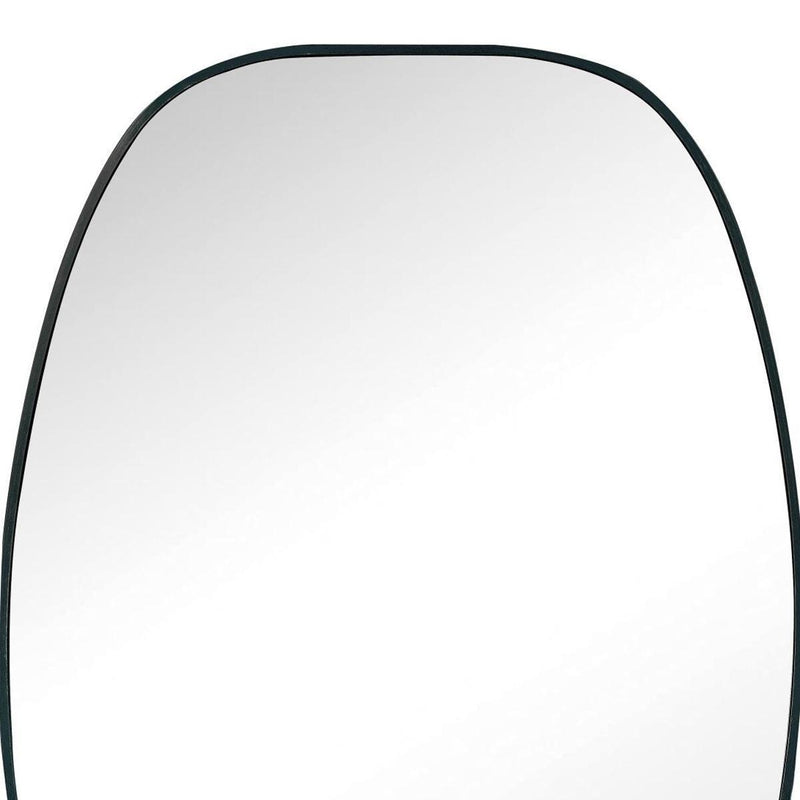 Aluminum Oval Framed Bathroom Vanity Mirror (756114) - Black