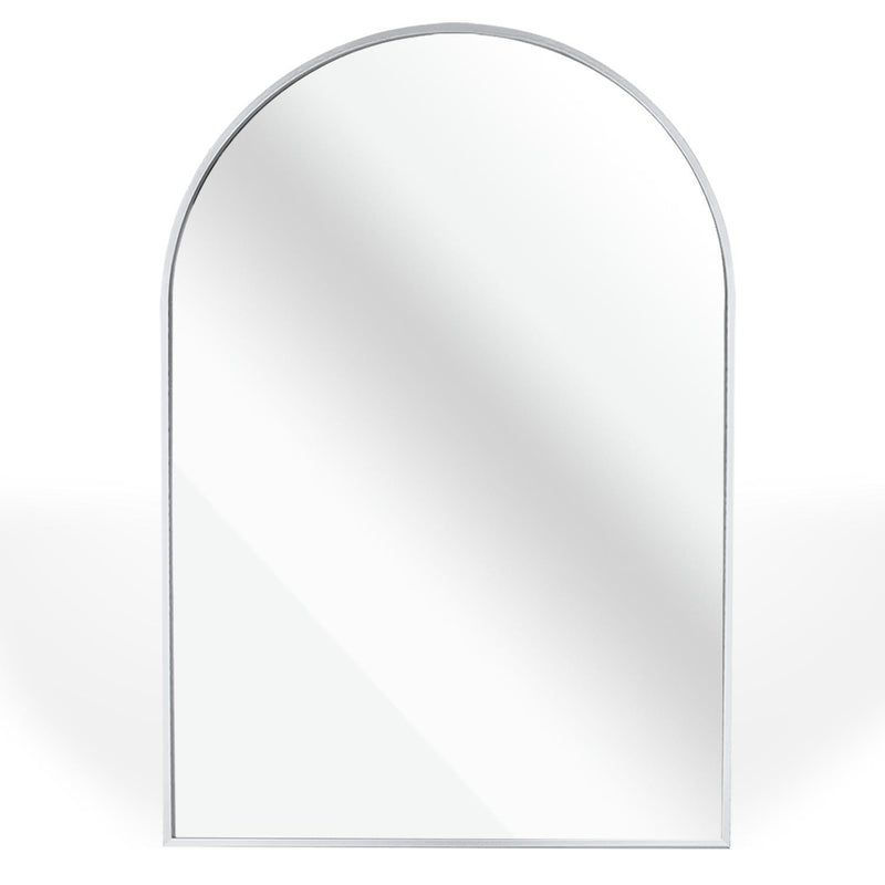 Aluminum Arch Framed Bathroom Vanity Mirror (756071) - Silver