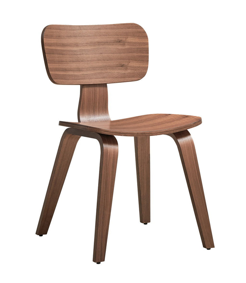 Wood Open Back Dining Side Chairs (Set of 2) - Brown