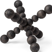 Load image into Gallery viewer, Beaded Wooden Decorative Jack Tabletop Sculpture - Black
