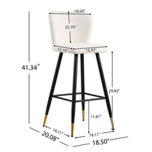 Load image into Gallery viewer, Modern Style Barstool, Tipped Ends, Suitable For Various Decoration Styles - White
