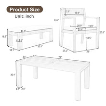 Load image into Gallery viewer, Outdoor Dining Set Rectangular Table With Umbrella Hole
