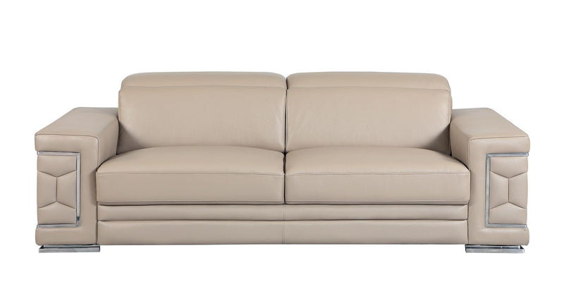 Italian Leather Sofa (720451) - Beige
