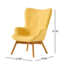 Load image into Gallery viewer, Mid Century Modern Arm Chairs For Living Room - Yellow

