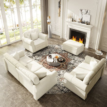 Load image into Gallery viewer, Upholstered Sofa Set With Nailhead Trim And Rolled Armrests, Includes Pillows
