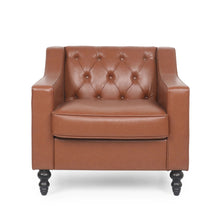 Load image into Gallery viewer, Contemporary Club Chair With Button Tufting And Birch Wood Legs
