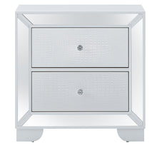 Load image into Gallery viewer, Contemporary Nightstand - Silver Champagne - Particle Board
