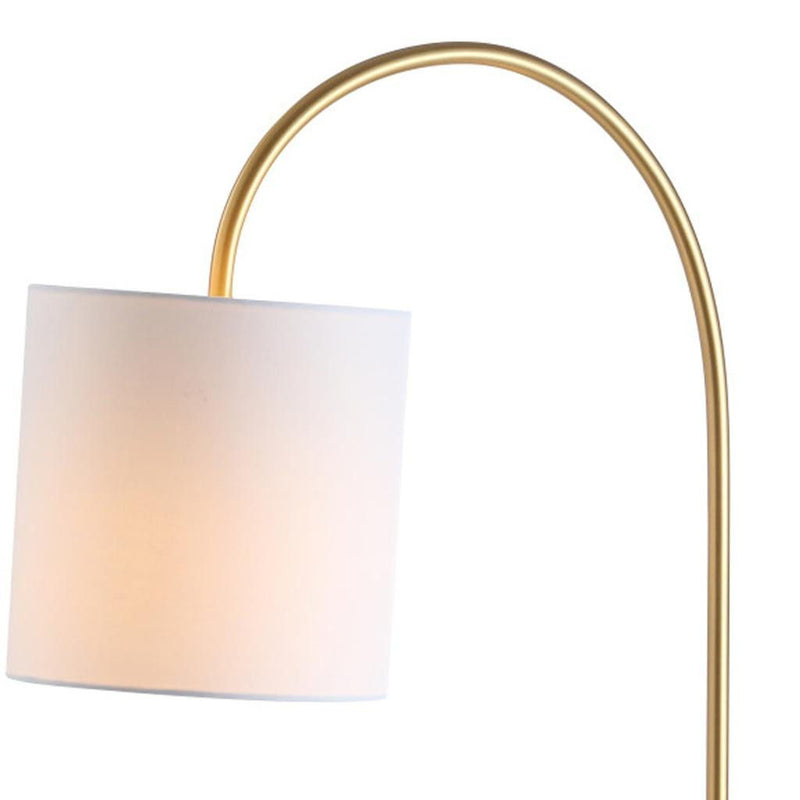 25" Novelty Table Lamp With Drum Shade - White