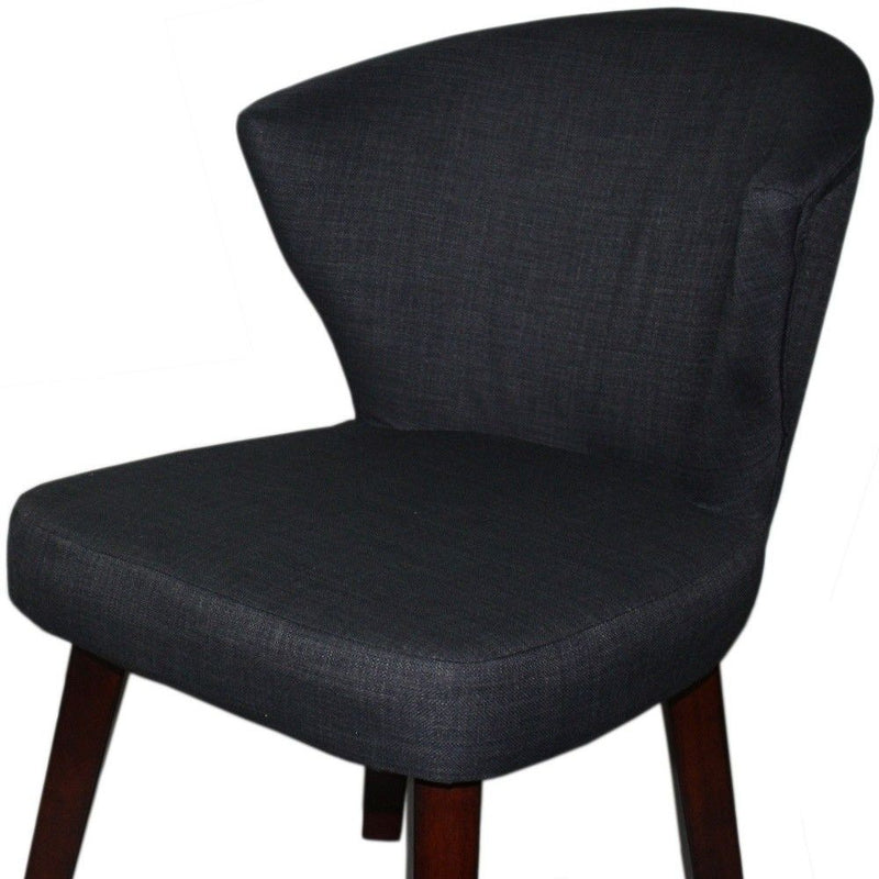 31" Contemporary Wooden Curve Back Dining or Accent Chair - Gray