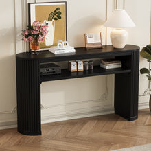 Load image into Gallery viewer, Console Table With Fluted Legs, Open Shelf
