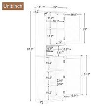 Load image into Gallery viewer, Tall Freestanding Bathroom Storage Cabinet With Drawer And Adjustable Shelf

