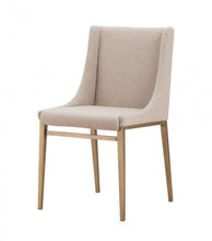 Load image into Gallery viewer, Upholstered Fabric Wing Back Dining Side Chairs (Set of 2) - Beige
