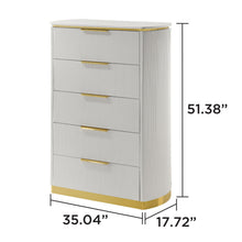 Load image into Gallery viewer, Giovanni - 5 Drawer Chest - White
