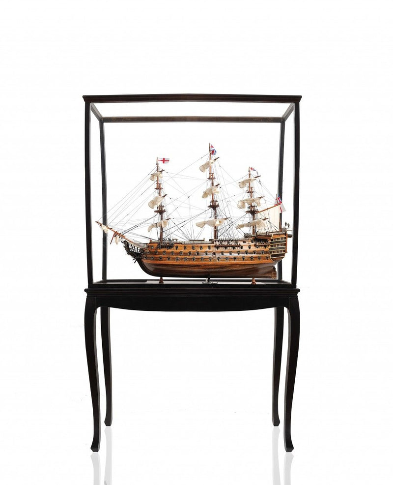 HMS Victory Large Floor Display Boat Hand Painted Decorative Boat - Brown