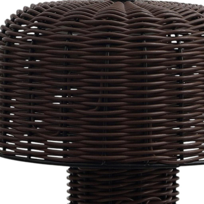 USB Table Lamps With Globe Shades (Set of 2) - Dark Brown