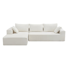 Load image into Gallery viewer, [VIDEO provided] [New] 109*68&quot; Modular Sectional Living Room Sofa Set, Modern Minimalist Style Couch, Upholstered Sleeper Sofa for Living Room, Bedroom, Salon, 2 PC Free Combination, L-Shape, Cream
