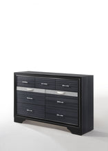 Load image into Gallery viewer, Manufactured Wood Nine Drawer Gentlemans Chest - Black
