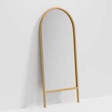 Load image into Gallery viewer, 71" Solid Wood Arch Freestanding Framed Full Length Mirror - Natural
