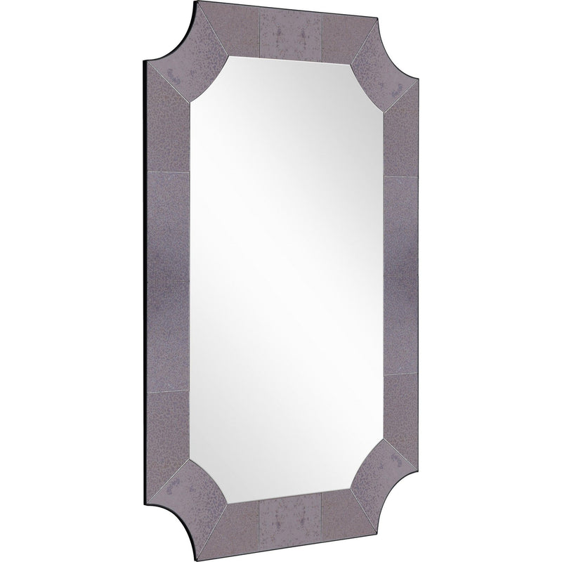 35" Novelty Glass Framed Accent Mirror - Gray