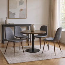 Load image into Gallery viewer, Upholstered Fabric Dining Side Chairs (Set of 4) - Gray / Brown
