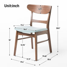 Load image into Gallery viewer, Mid Century Dining Chairs With Cushioned Seats And Wood Frame (Set of 2)
