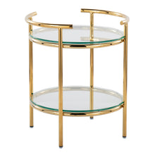 Load image into Gallery viewer, Rhonda - Contemporary / Glam Side Table - Gold / Clear
