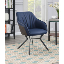 Load image into Gallery viewer, Upholstered Dining Chairs (Set of 2) Retro Bucket Seat - Blue
