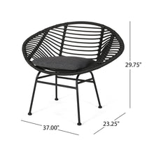 Load image into Gallery viewer, Cordella - Outdoor Woven Wicker Chairs With Cushions, (Set of 2)
