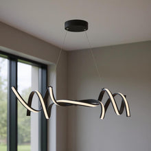 Load image into Gallery viewer, Two Light Metal LED Dimmable Chandelier - Black
