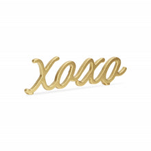 Load image into Gallery viewer, Hand Painted XOXO Sentiment Tabletop Sculpture - Gold
