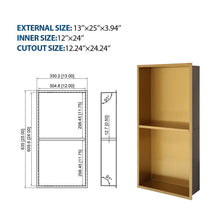 Load image into Gallery viewer, Modern Stainless Steel Shower Niche Double Shelf For Bathroom

