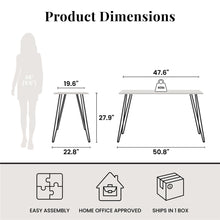 Load image into Gallery viewer, Writing Desk With Hairpin Legs For Study Or Work - White Oak
