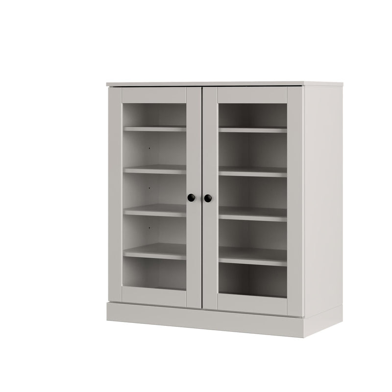 Twenty Pair Solid Woodshoe Storage Cabinet (752342) - Off White