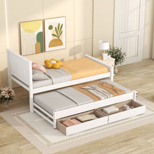 Load image into Gallery viewer, Platform Bed With Trundle And Drawers

